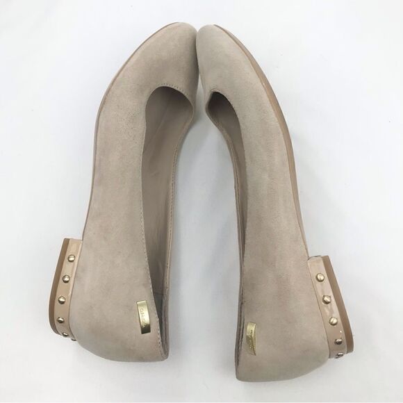 Calvin Klein FREDERICA Cream Suede Ballet Flats - Picture 3 of 13